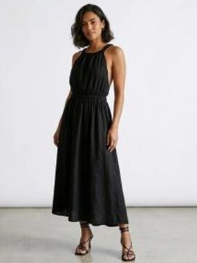 Vici Black Halter-Neck Maxi Dress